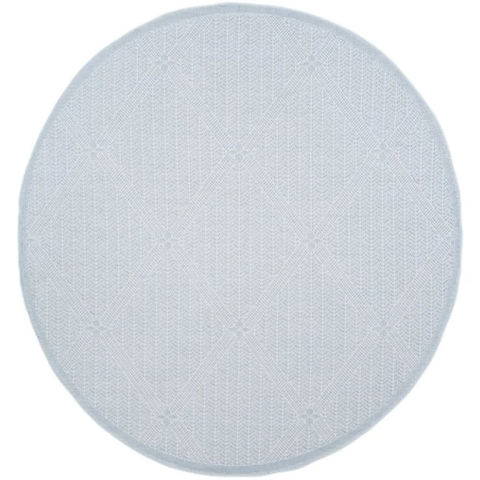 Safavieh Bermuda BMU811 Light Blue / Ivory 8' X 8' Round Area Rug