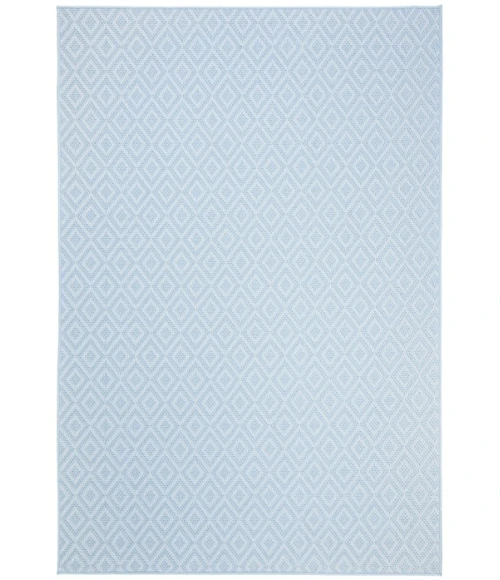 Safavieh Bermuda BMU814 Light Blue / Cream 8' X 8' Round Area Rug