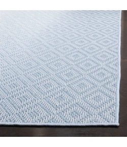 Safavieh Bermuda BMU814 Light Blue / Cream 8' X 8' Round Area Rug
