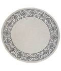 Safavieh Bermuda BMU815 Ivory / Charcoal 6'-7" X 6'-7" Round Area Rug