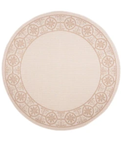 Safavieh Bermuda BMU815 Ivory / Beige 6'-7" X 6'-7" Round Area Rug