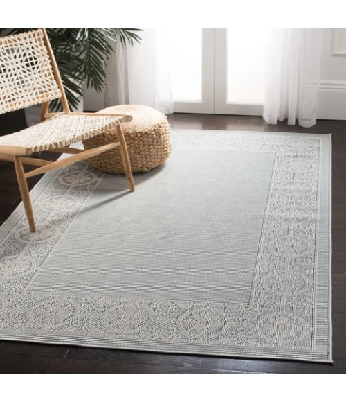 Safavieh Bermuda BMU815 Light Blue / Ivory 9' X 12' Rectangle Area Rug