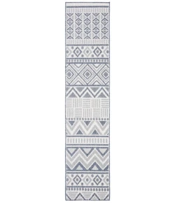 Safavieh Bermuda BMU818 Cream / Navy 2' X 10' Runner Area Rug