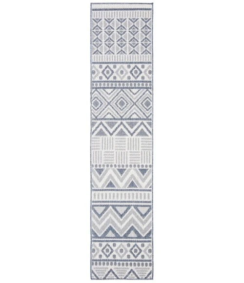 Safavieh Bermuda BMU818 Cream / Navy 2' X 10' Runner Area Rug