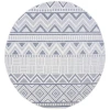 Safavieh Bermuda BMU818 Cream / Navy 8' X 8' Round Area Rug