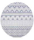 Safavieh Bermuda BMU818 Cream / Navy 5'-3" X 5'-3" Round Area Rug
