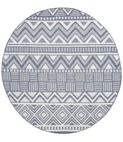 Safavieh Bermuda BMU818 Navy / Creme 6'-7" X 6'-7" Round Area Rug