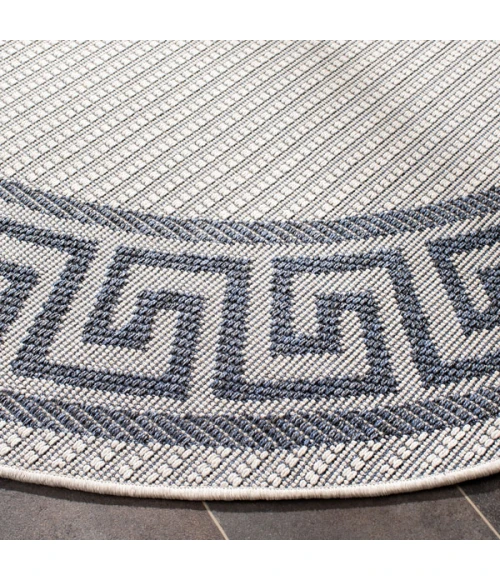 Safavieh Bermuda BMU820 Ivory / Blue 6'-7" X 6'-7" Square Area Rug