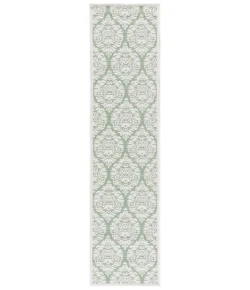 Safavieh Bermuda BMU821 Ivory / Green 2' X 8' Runner Area Rug