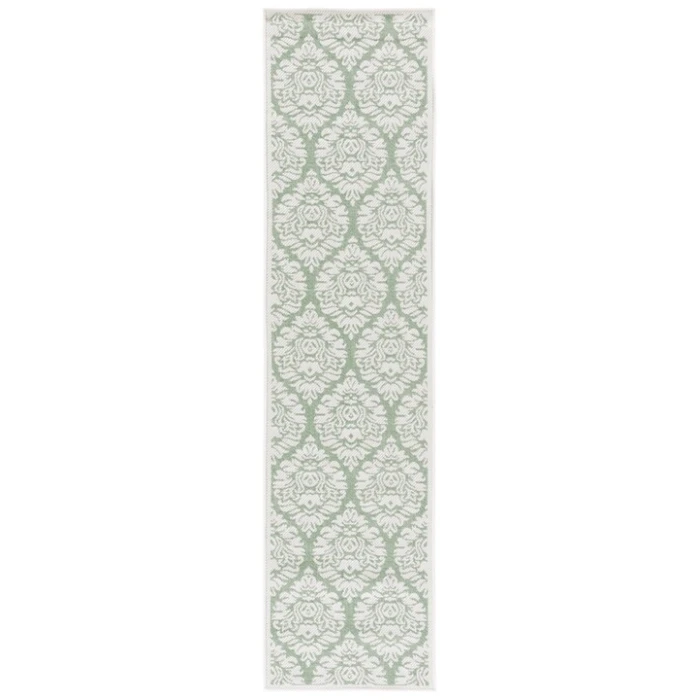 Safavieh Bermuda BMU821 Ivory / Green 2' X 8' Runner Area Rug