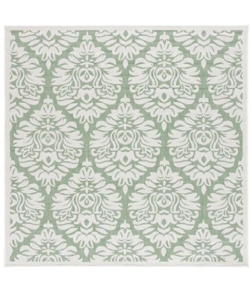 Safavieh Bermuda BMU821 Ivory / Green 6'-7" X 6'-7" Square Area Rug