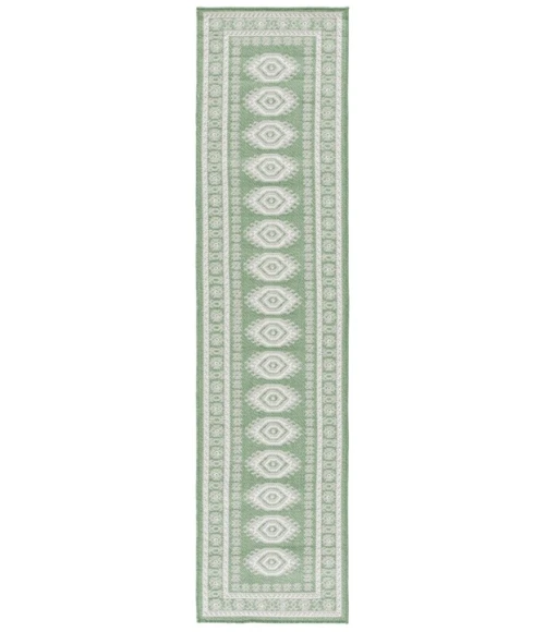 Safavieh Bermuda BMU827 Green / Ivory 2' X 8' Runner Area Rug
