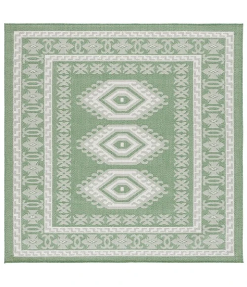 Safavieh Bermuda BMU827 Green / Ivory 6'-7" X 6'-7" Square Area Rug