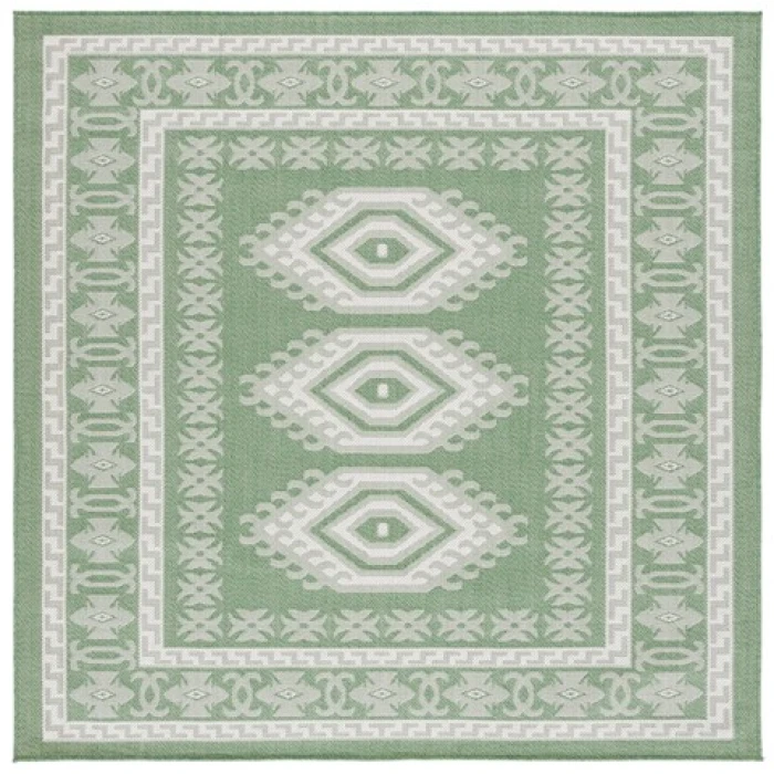 Safavieh Bermuda BMU827 Green / Ivory 6'-7" X 6'-7" Square Area Rug