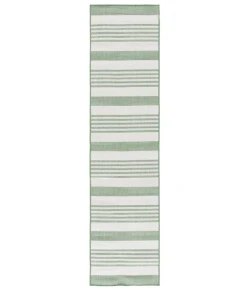 Safavieh Bermuda BMU828 Green / Ivory 2' X 8' Runner Area Rug