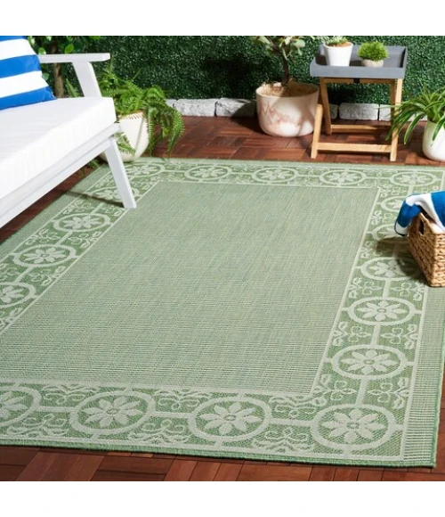 Safavieh Bermuda BMU838 Green / Ivory 8' X 10' Rectangle Area Rug