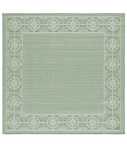 Safavieh Bermuda BMU838 Green / Ivory 6'-7" X 6'-7" Square Area Rug