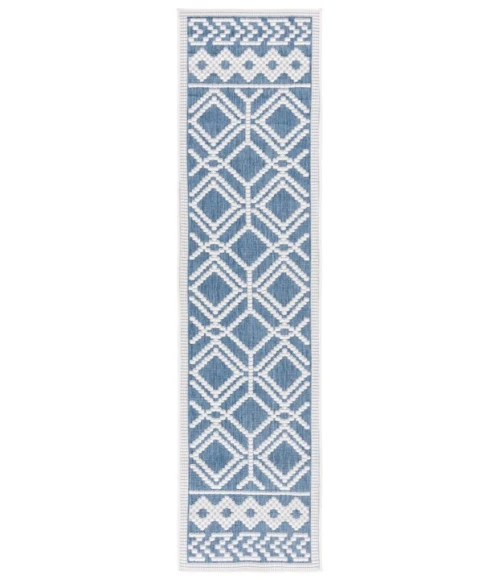 Safavieh Bermuda BMU874 Navy / Ivory 2' X 8' Runner Area Rug