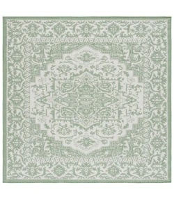Safavieh Bermuda BMU885 Green / Ivory 6'-7" X 6'-7" Square Area Rug