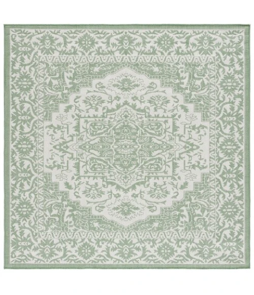 Safavieh Bermuda BMU885 Green / Ivory 6'-7" X 6'-7" Square Area Rug
