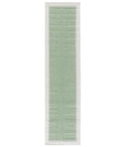 Safavieh Bermuda BMU886 Green / Ivory 2' X 8' Runner Area Rug