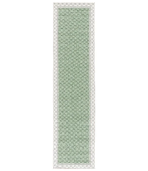 Safavieh Bermuda BMU886 Green / Ivory 2' X 8' Runner Area Rug