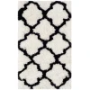 Safavieh Barcelona Shag BSG319 Ivory / Black 2'-3" X 4' Accent Area Rug