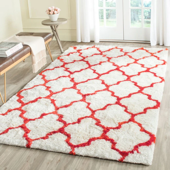 Safavieh Barcelona Shag BSG319 Ivory / Rust 2' X 3' Accent Area Rug