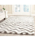 Safavieh Barcelona Shag BSG320 Ivory / Silver 3' X 5' Rectangle Area Rug