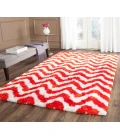 Safavieh Barcelona Shag BSG320 Ivory / Rust 5' X 8' Rectangle Area Rug