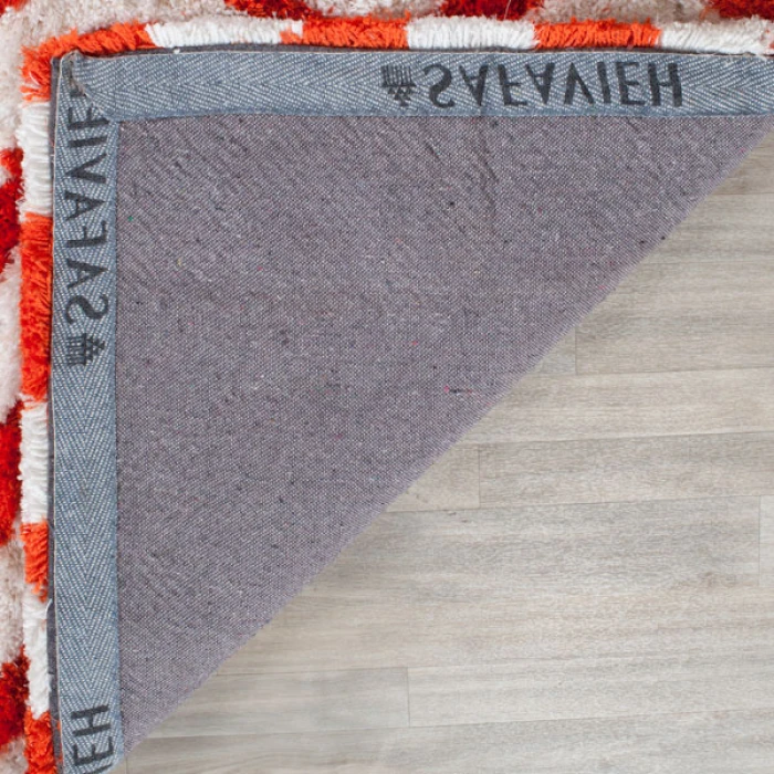 Safavieh Barcelona Shag BSG320 Ivory / Rust 5' X 5' Square Area Rug