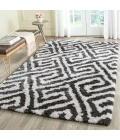 Safavieh Barcelona Shag BSG323 Graphite / Ivory 4' X 6' Rectangle Area Rug