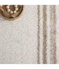 Safavieh Border & Stripe Shag BSP251 Ivory / Beige 4'-5" x 6'-5" Rectangle Area Rug