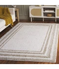 Safavieh Border & Stripe Shag BSP251 Ivory / Beige 4'-5" x 6'-5" Rectangle Area Rug