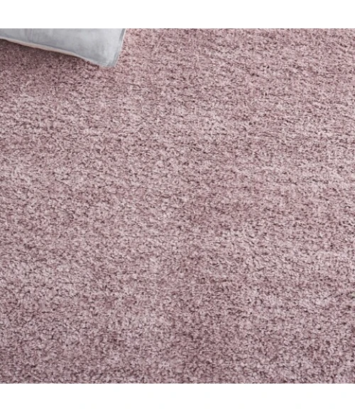 Safavieh Border & Stripe Shag BSP251 Pink / Ivory 2'-2" X 8' Runner Area Rug