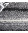 Safavieh Border & Stripe Shag BSP252 Grey / Black 4'-5" x 6'-5" Rectangle Area Rug