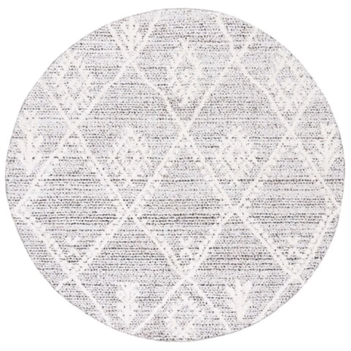 Safavieh Chapel Black / Ivory CHP400 6 ft. 7 in. X 6 ft. 7 in. Round Rug