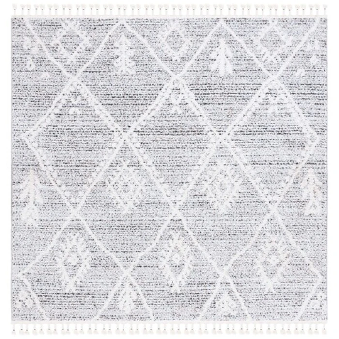 Safavieh Chapel Black / Ivory CHP400 6 ft. 7 in. X 6 ft. 7 in. Square Rug