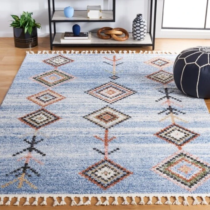 Safavieh Chapel Blue / Beige CHP402 8 ft. X 10 ft. Rectangle Rug