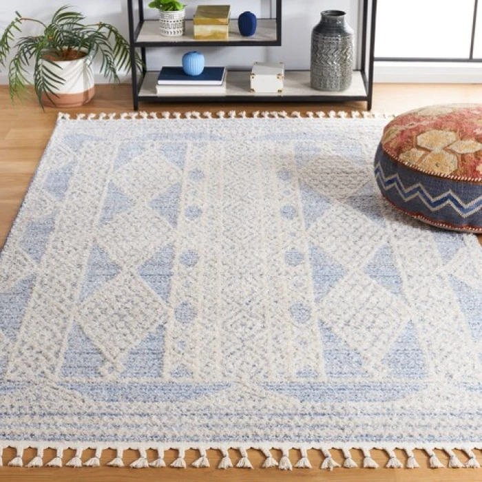 Safavieh Chapel Blue / Ivory CHP404 9 ft. X 12 ft. Rectangle Rug