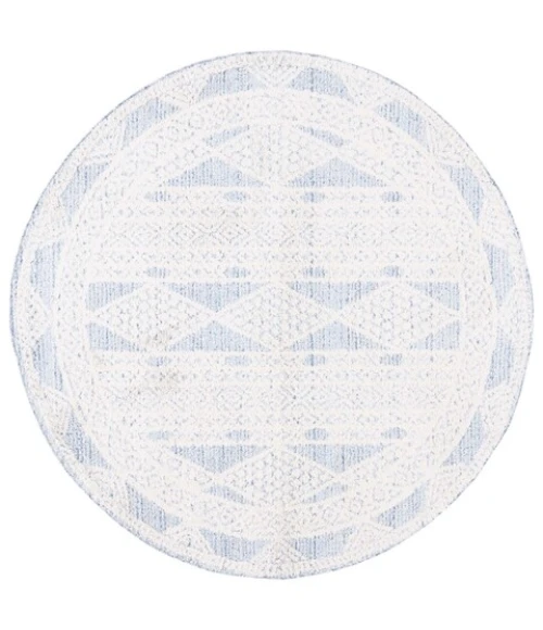Safavieh Chapel Blue / Ivory CHP404 6 ft. 7 in. X 6 ft. 7 in. Round Rug