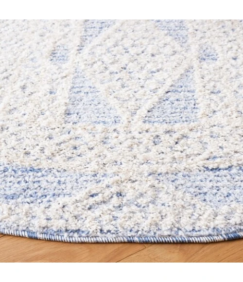 Safavieh Chapel Blue / Ivory CHP404 6 ft. 7 in. X 6 ft. 7 in. Round Rug