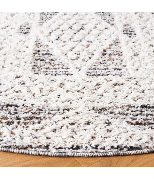 Safavieh Chapel Black / Ivory CHP404 6 ft. 7 in. X 6 ft. 7 in. Round Rug