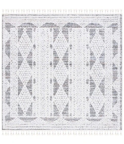 Safavieh Chapel Black / Ivory CHP404 6 ft. 7 in. X 6 ft. 7 in. Square Rug