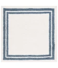 Safavieh Calico Shag Ivory / Blue CLC100 6 ft. 7 in. X 6 ft. 7 in. Square Rug