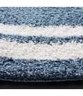 Safavieh Calico Shag Blue / Ivory CLC100 6 ft. 7 in. X 6 ft. 7 in. Square Rug