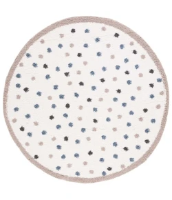 Safavieh Calico Shag Ivory / Taupe CLC102 3 ft. X 3 ft. Round Rug