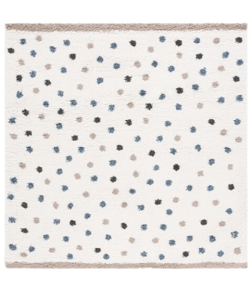 Safavieh Calico Shag Ivory / Taupe CLC102 6 ft. 7 in. X 6 ft. 7 in. Square Rug