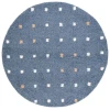 Safavieh Calico Shag Blue / Ivory CLC102 6 ft. 7 in. X 6 ft. 7 in. Round Rug