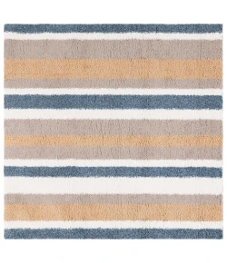 Safavieh Calico Shag Taupe / Ivory CLC104 6 ft. 7 in. X 6 ft. 7 in. Square Rug